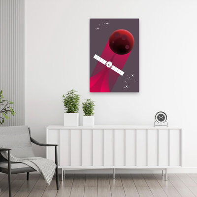 «Cosmic Mars Journey», art contemporain abstrait, impression d'art mural paysage