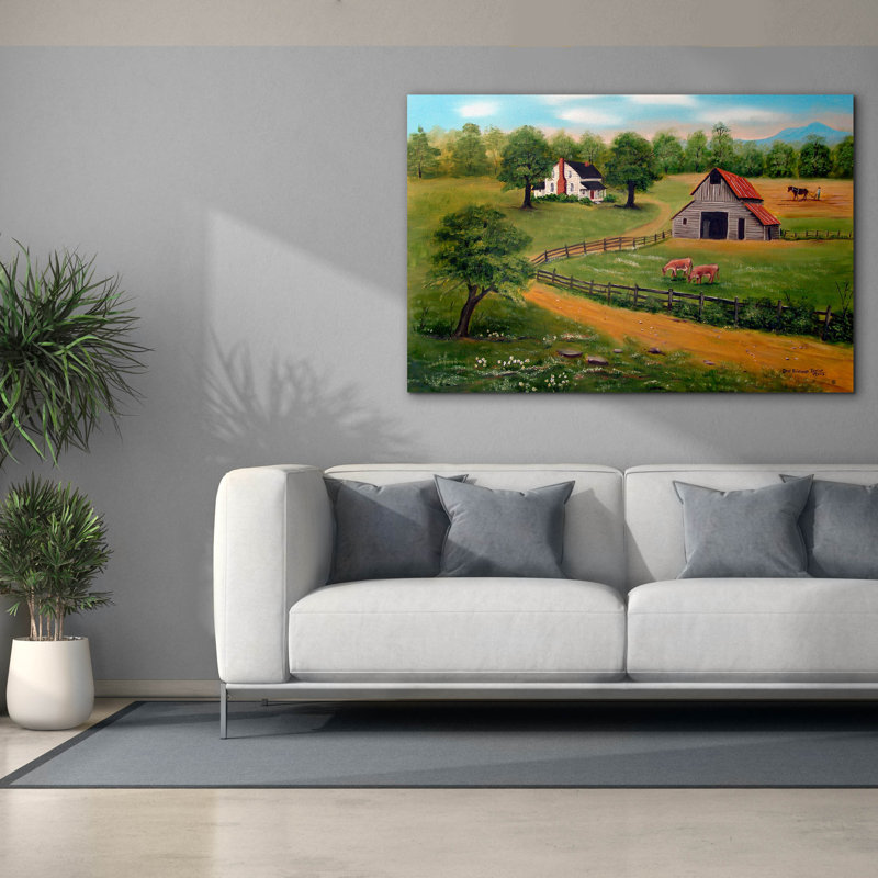 «The Farm» par Arie Reinhardt Taylor, H 40 po x l 60 po x P 1,5 po