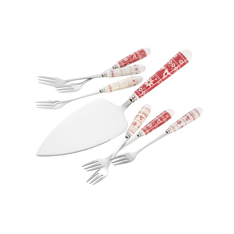 Aynsley China Fairisle 7 Piece Stainless Steel Cutlery Set , Service for 6
