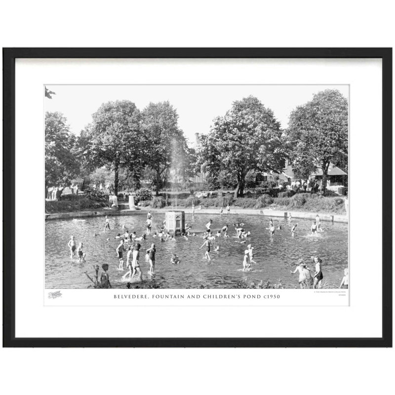Belvedere, Fountain And Children's Pond C1950 by Francis Frith - Single Picture Frame Print, 40cm H x 50cm W x 2.3cm D
