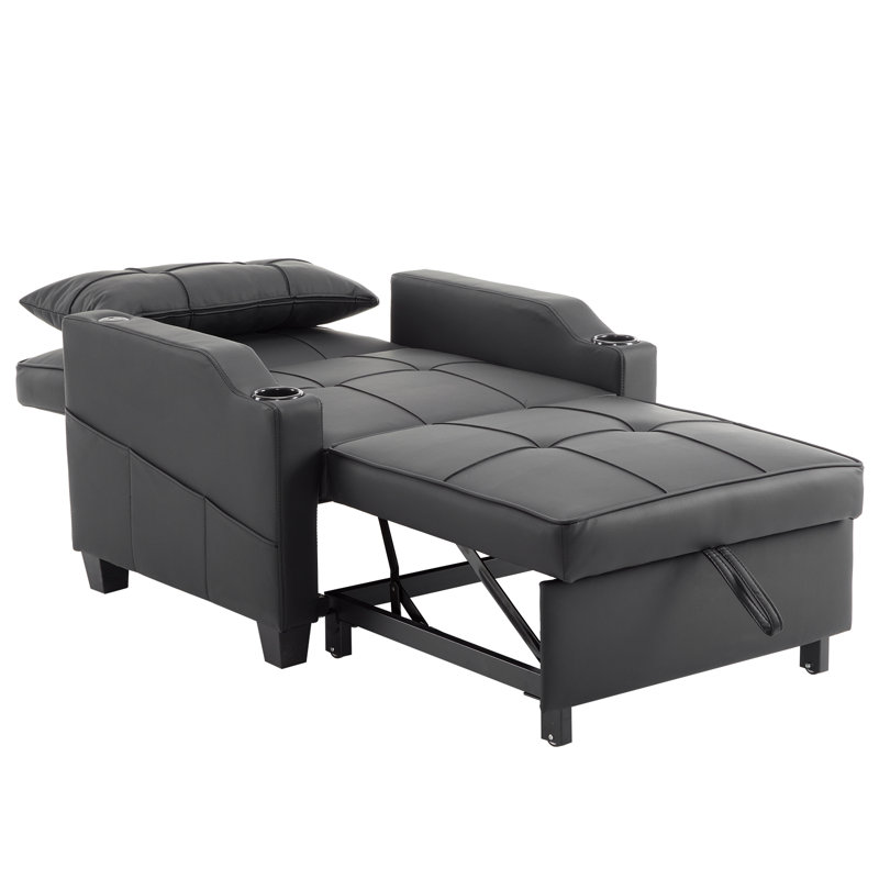 Hosie Upholstered Accent Chair, Black Polyester