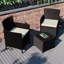 Ferrie Rattan 2 - Person Seating Group with Cushions-68314465