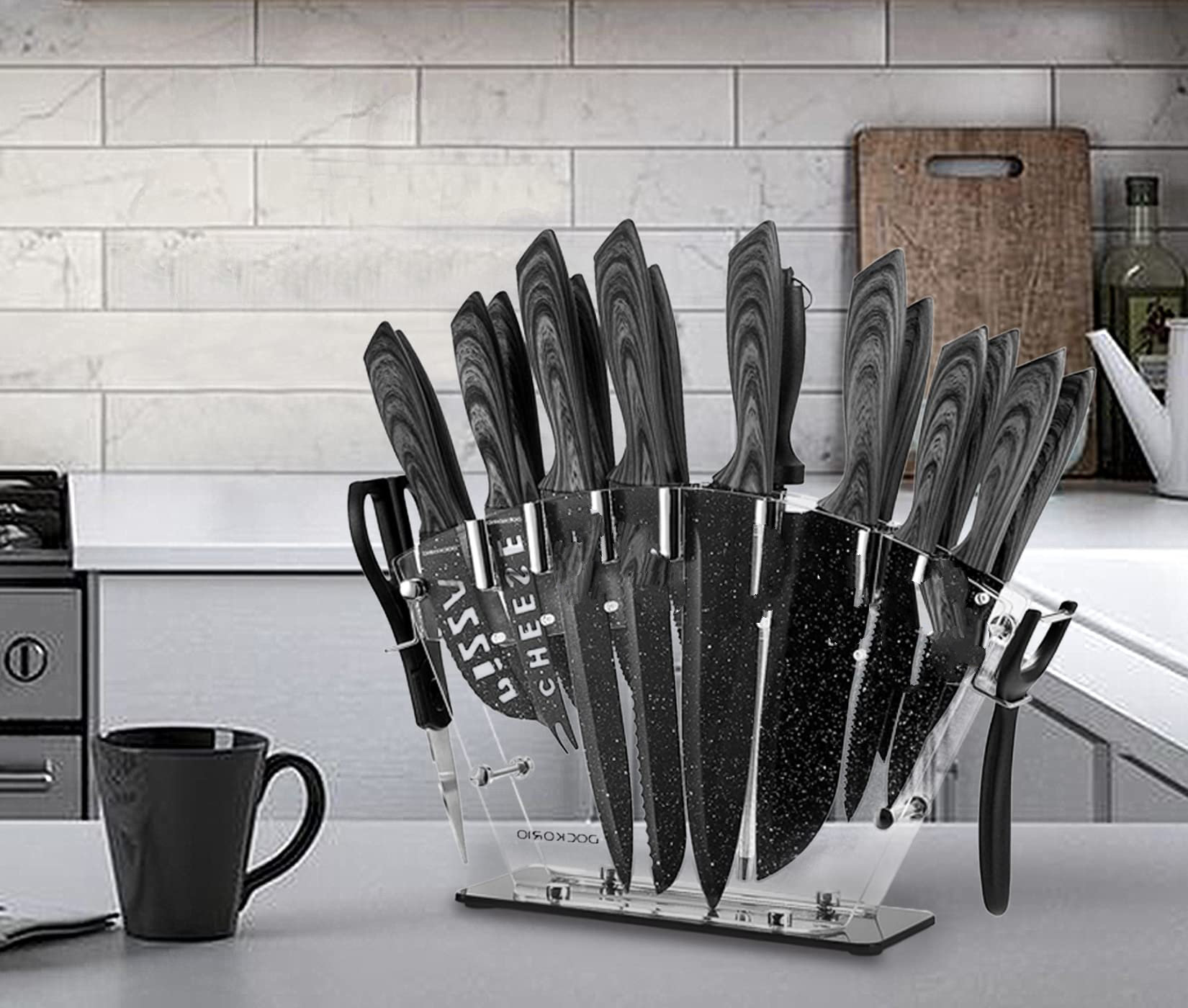 19Pcs Kitchen Utensils With Knife Set