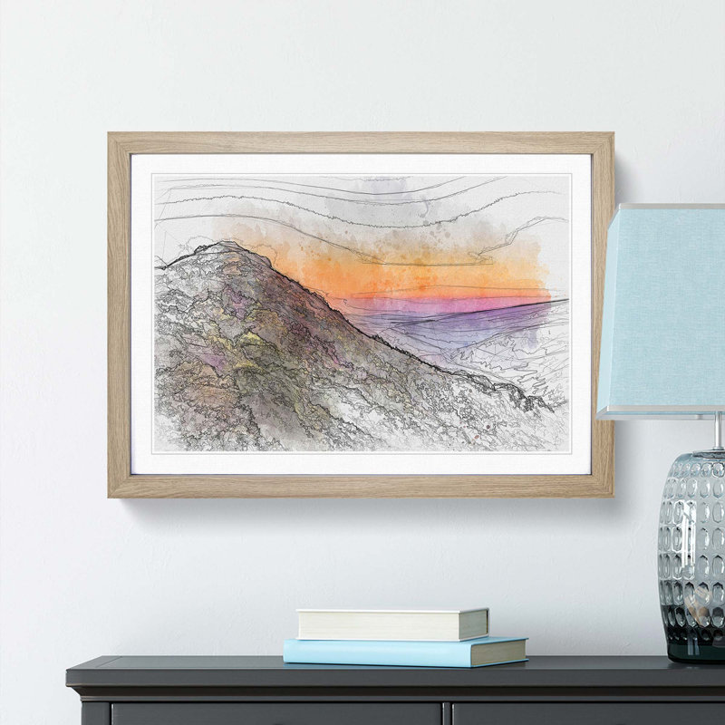 Sequoia National Park in Nevada in Abstract - Picture Frame Graphic Art Print, 40cm H x 60cm W x 2cm D, Oak