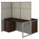 Easy Office Rectangle 2 Person Cubicle with Cable Management