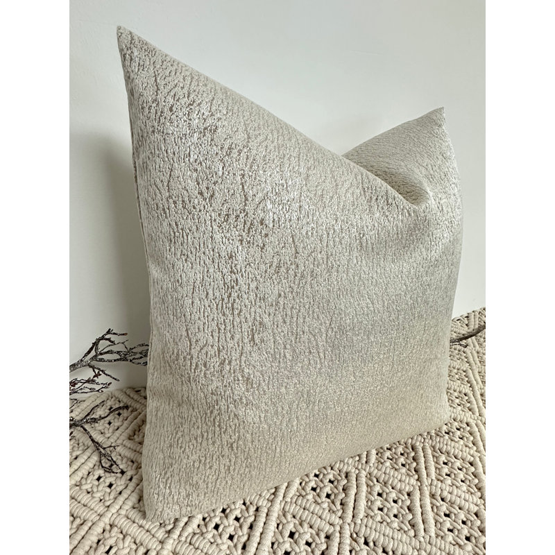 Abstract Cream Square Throw Pillow Cover