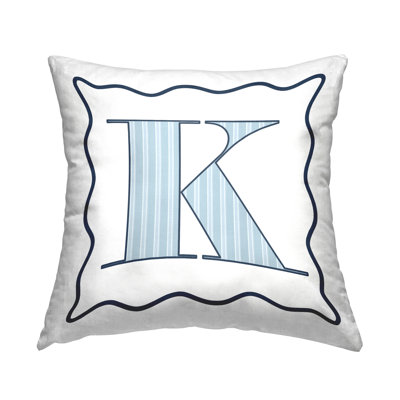 Coussin décoratif en polyester à pois bleu 18 x 18
