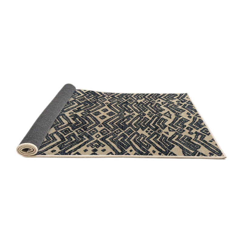 Tapis décoratif multicolore à motif abstrait, Carré 7 pi