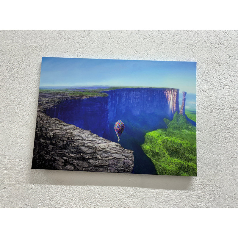 Reproduction d'art sur toile imprimée: Paysage abstrait pour chambre d'enfant, or 1P, 47,3 po H x 102,4 po l