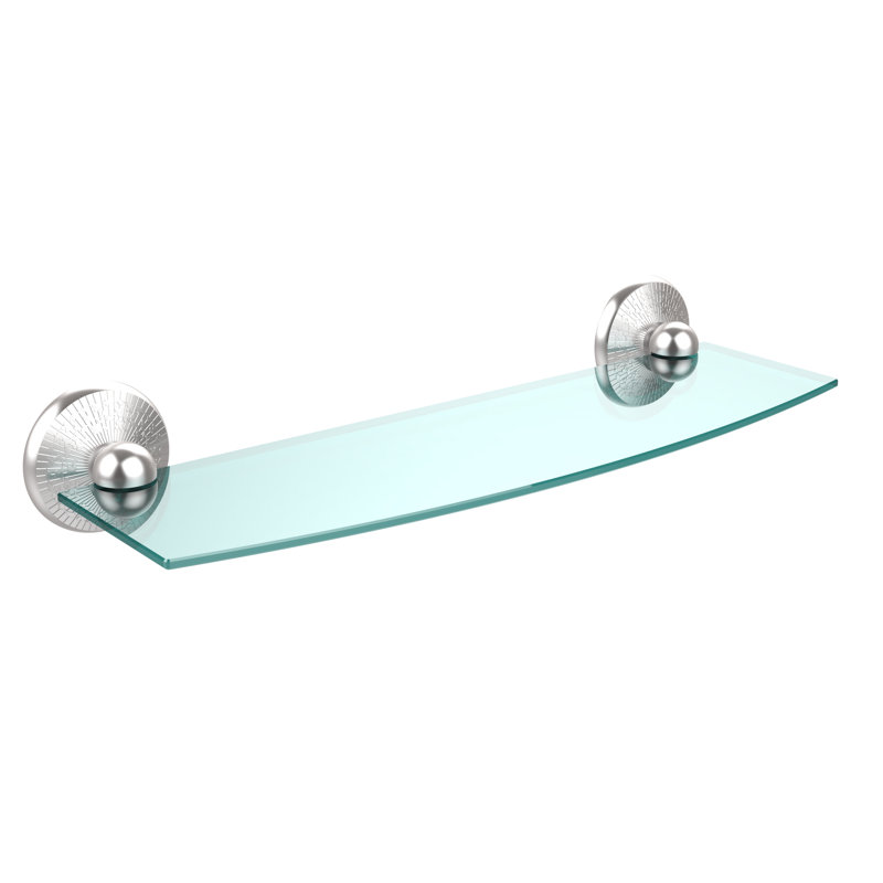 Marchmont Bracket Shelf, 24", Satin Chrome