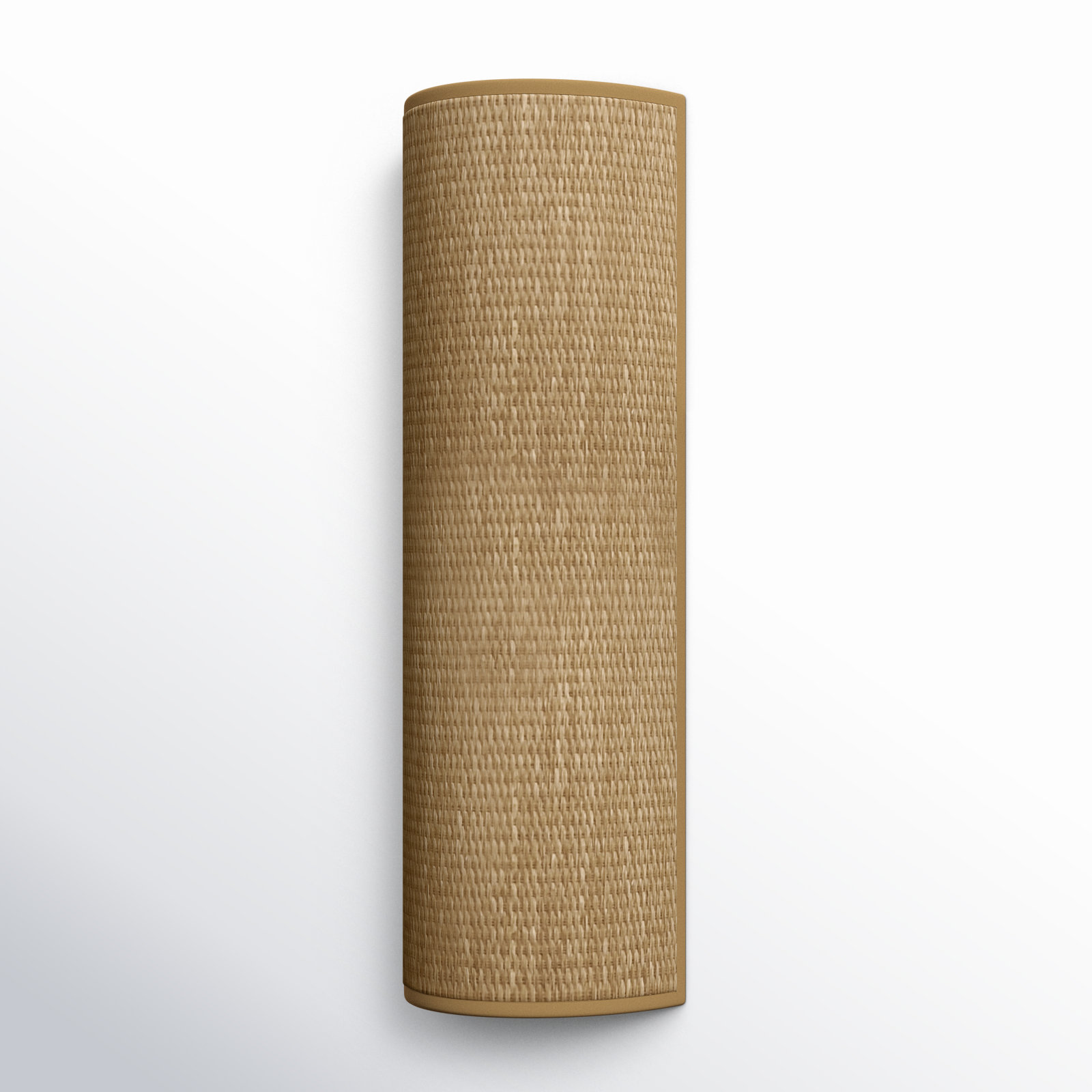 Everie Single Light Dimmable LED Flush Mounted Sconce, Grasscloth