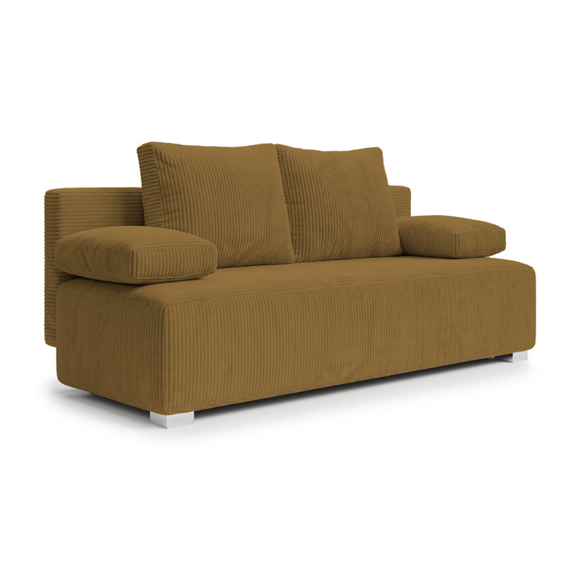 Adriyana 3 Seater Sofa Bed, Mustard
