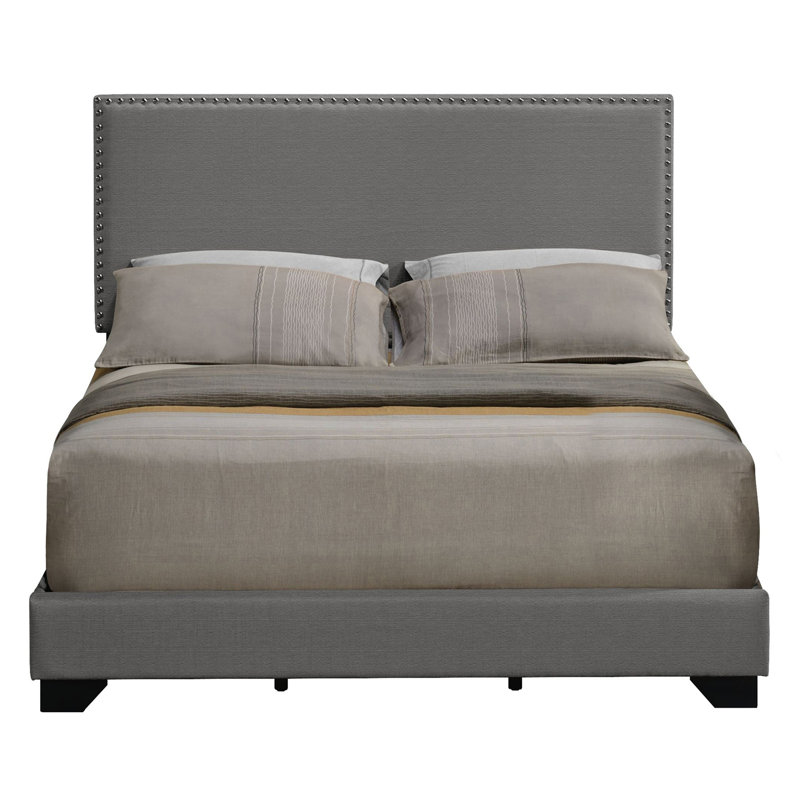 Lit design moderne et minimaliste, Gris clair