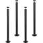 30" Solid Steel Adjustable Desk Legs Office Table Furniture Set of 4 Black