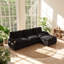 Canapé modulaire en bois massif avec repose-pieds l 113,78 po x P 32,28 po x H 33,07 po