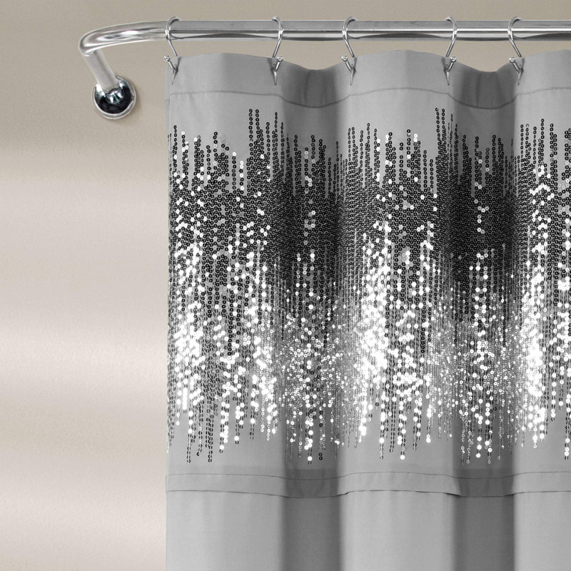 Shimmer Sequins Shower Curtain 72" X 70"