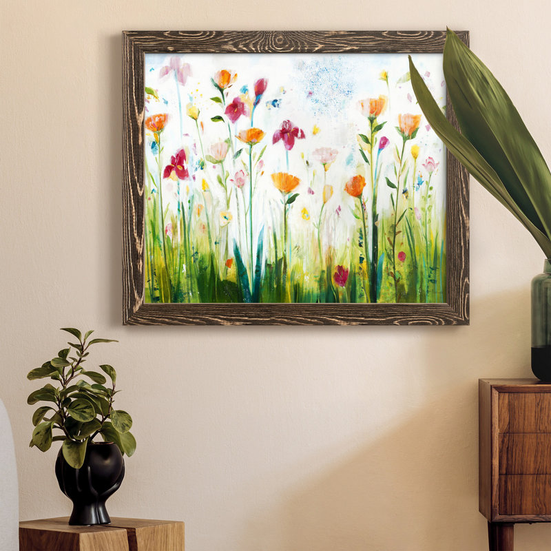 «Look for Sparrows II», reproduction d'art sur toile encadrée, H 20 po x l 17 po x P 1,5 po, Encadré de bois de noyer