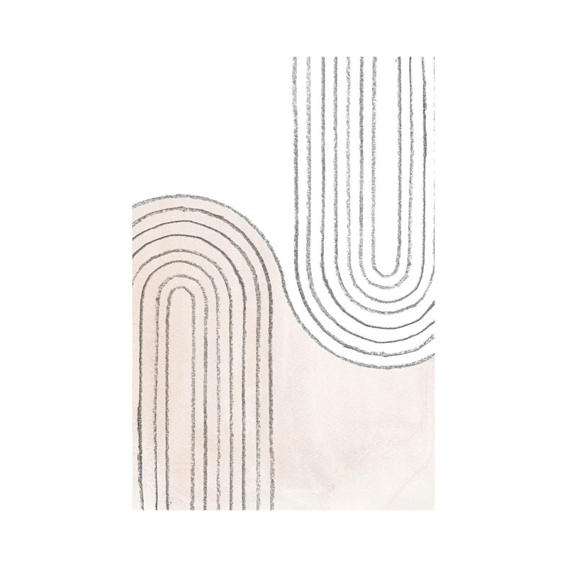 Curved Lines by Whales Way - Painting on Canvas, 66.04cm H x 45.72cm W x 3.81cm D, Wrapped Canvas