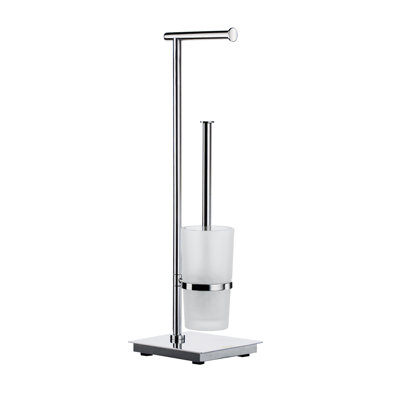 Free Standing Toilet Roll & Brush Holder