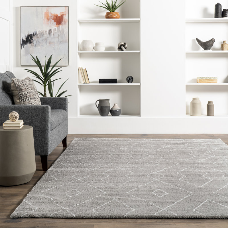 Harshad Geometric Indoor Rug, Rectangle 8'9" x 12'