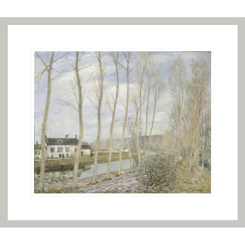 The Loing's Canal by Alfred Sisley -Framed Giclee Print, 17.75" H x 20.69" W