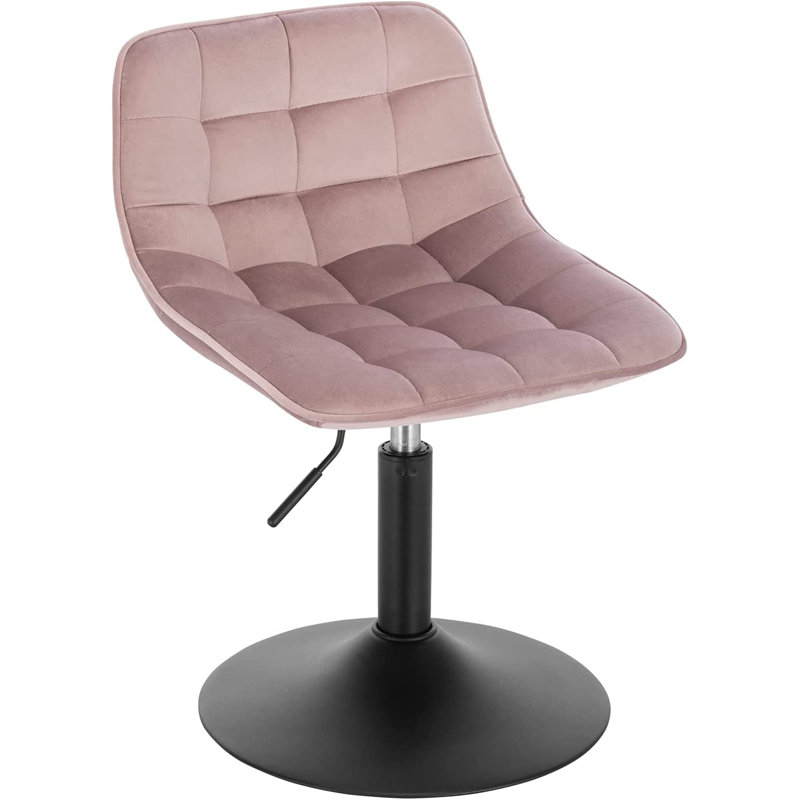 Suncrest Swivel Upholstered Adjustable Height Counter Stool with Metal Frame, Pink