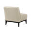 Fauteuil d'appoint en cuir de buffle beige avec cadre en bois massif et coussin en mousse haute densité-134651194