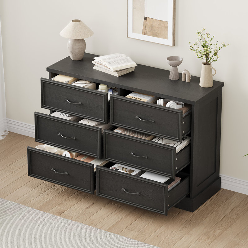 Table de tiroir en noir - Armoire de rangement pour chambre à coucher, Noir