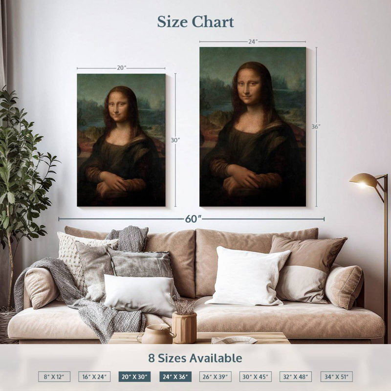 Leisha Mona Lisa, H 36 po x l 24 po