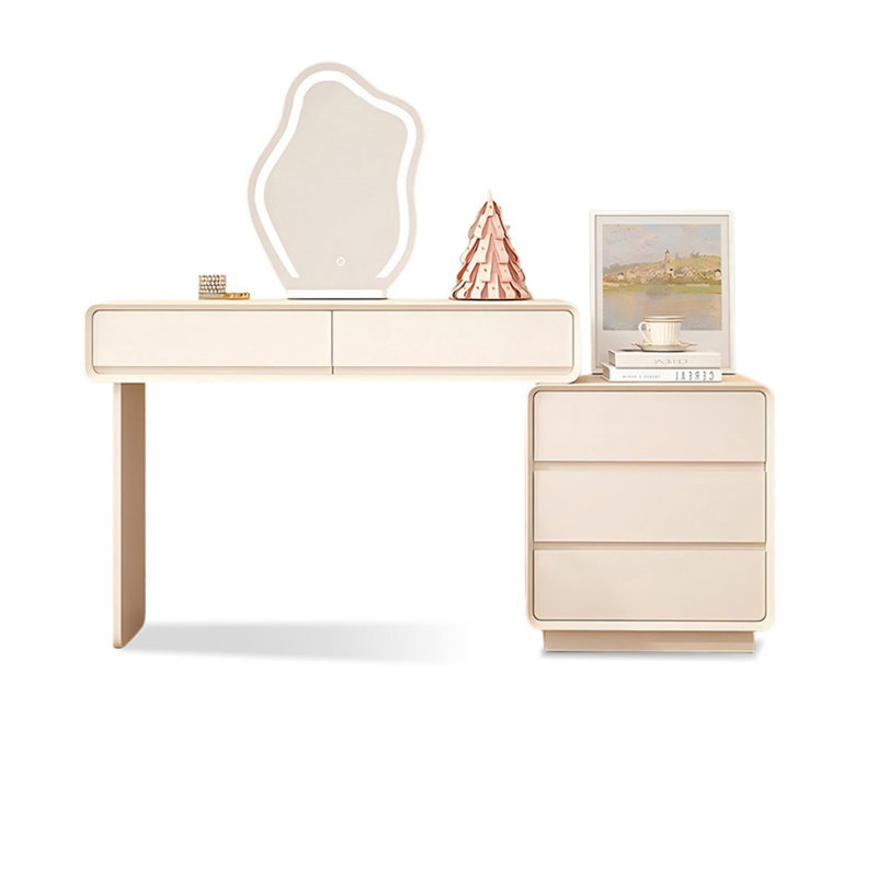Makeup Vanity with Light mirror,5 drawers,Power Outlet