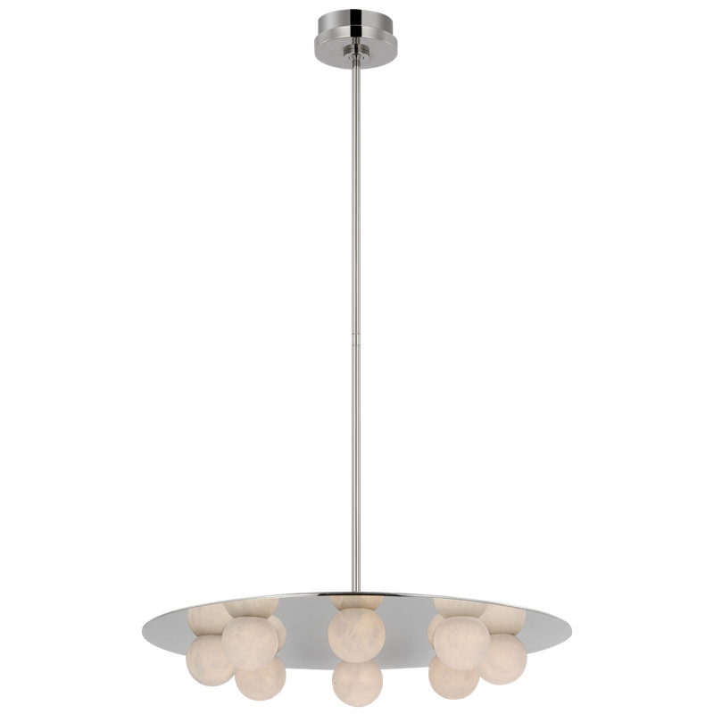 Pertica 8 - Light LED Chandelier, Polished Nickel
