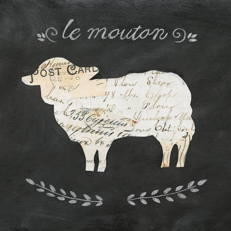 " Le Mouton Cameo " by Courtney Prahl, 20" H x 20" W