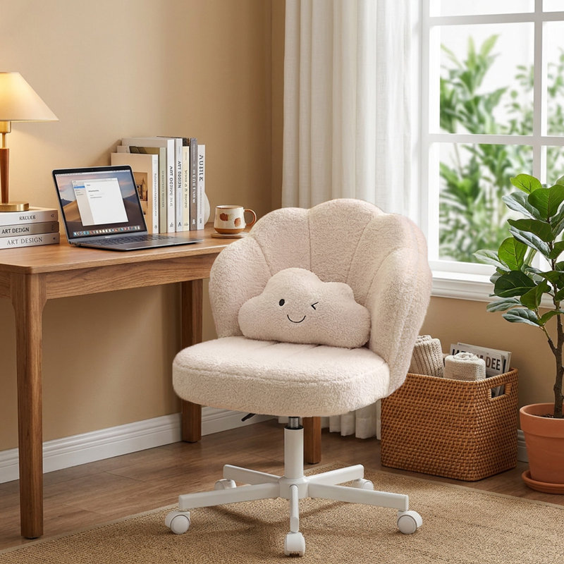 Office Chair, Beige Teddy