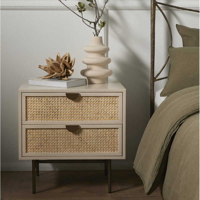 Luella Nightstand - Matte Alabaster
