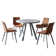 35.4'' Round Dining Table Set, Modern Kitchen Table with 4 Dining Chairs(1 Table 4 Chairs)
