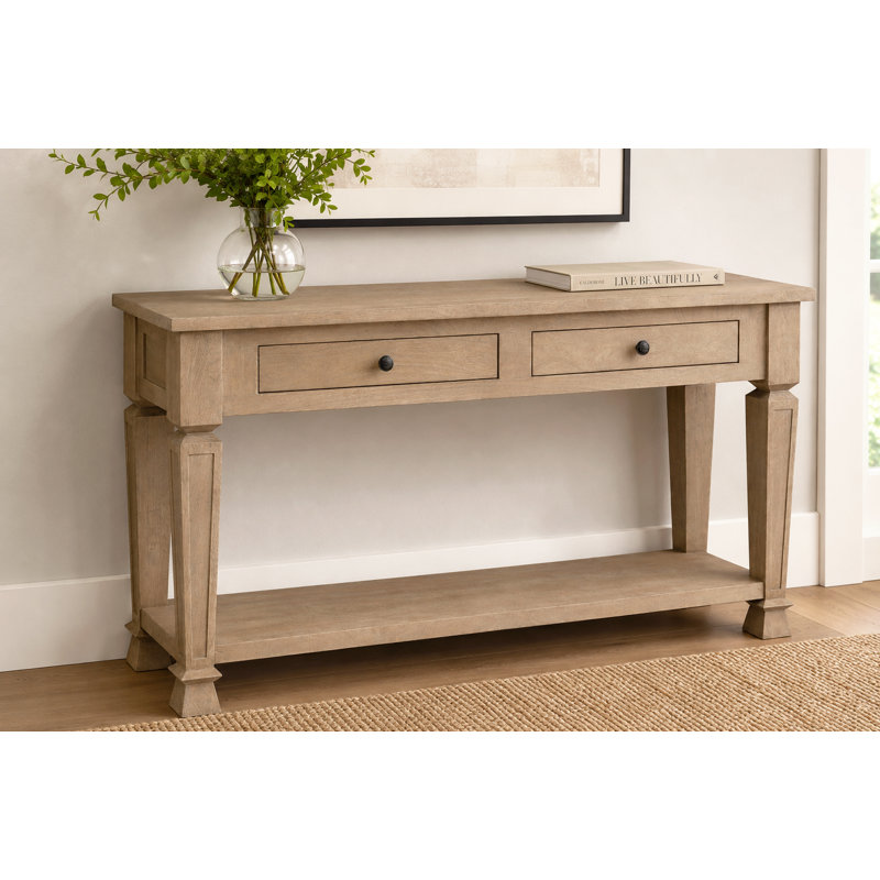 Console 2 tiroirs au fini noyer fumé d'Alphonso