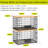 2 Pack Stackable Wire Baskets With Bamboo Top For Pantry Organizers And Storage, XXL Kitchen Organization Counter Basket