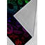 Tapis noir / vert / rose en polyester tissé à la machine Ailey-965691629