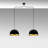 Elegant Black & Gold Chandelier, 39.4 x 7.9 x 48.8 inches | Metal Body, Adjustable Height, IP20 | 2 x E27 Socket (Max 40W) | Modern Scandinavian Design | Perfect for Dining Room, Living Room & Entryways