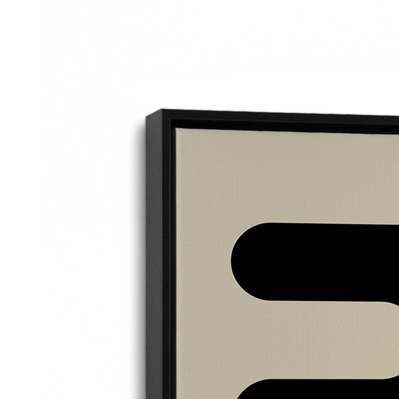 Impression sur toile Bauhaus, Cadre flottant noir satiné, H 18,75 po x l 12,75 po x P 1,75 po