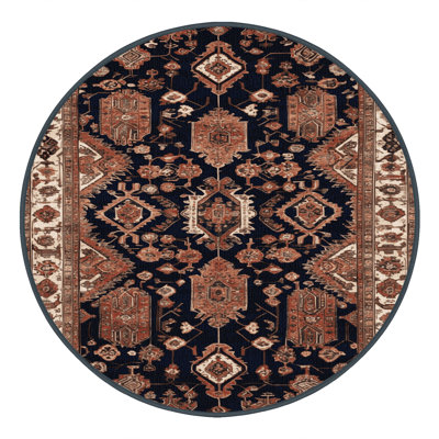 Machine Washable Persian Brown Area Rug