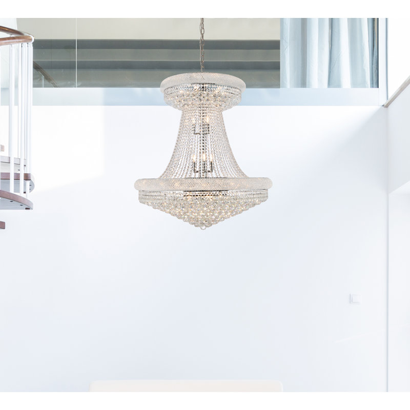 Ston Easton 28 - Light Dimmable Empire Chandelier, Chrome, Royal Cut