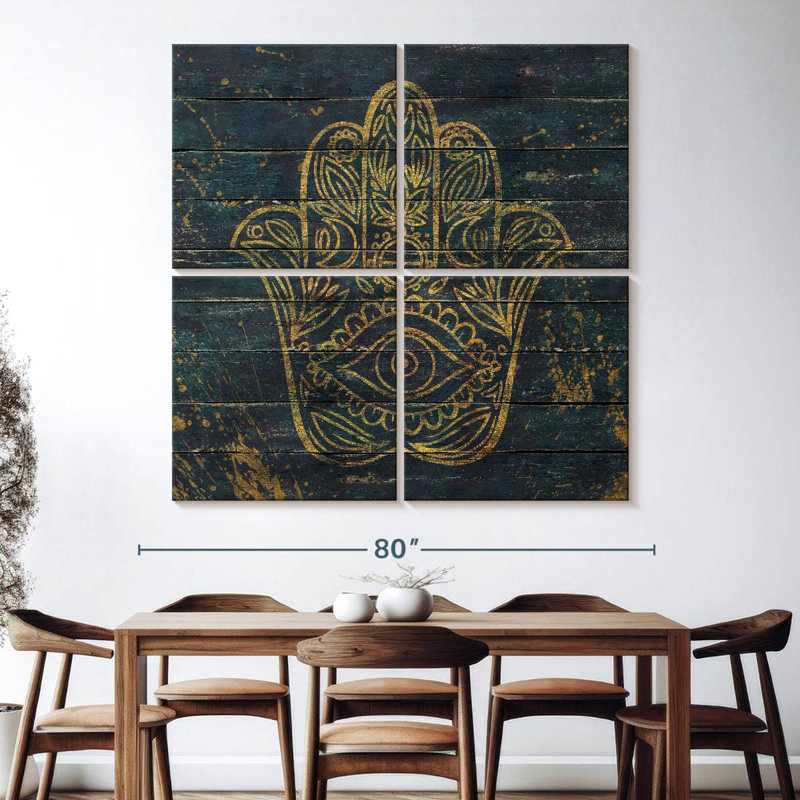 Adella Hamsa, 74" H x 74" W