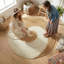 Tapis rond en jute