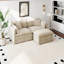Canapé-lit en chenille moderne avec repose-pieds-1076184509-1076184506