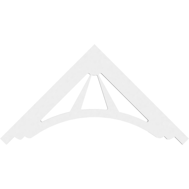 Stanford Architectural Grade PVC Gable, 18" H x 36" W x 1" D, 12/12