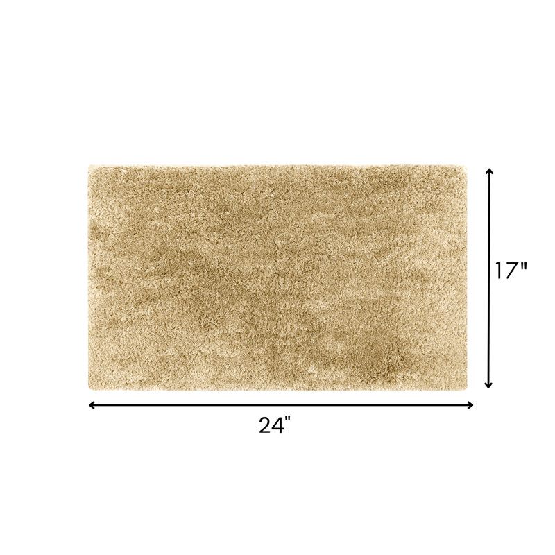 Tapis pour salle de bain 100% polyester 2100 GSM, envers en TPR antidérapant Better 17 "x 24" Tapis pour salle de bain, douche, baignoire, meuble-lavabo, lavabo, sable Better Sand