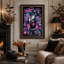 Art gothique sur toile, "Goth Girl with Neon"-2141926577