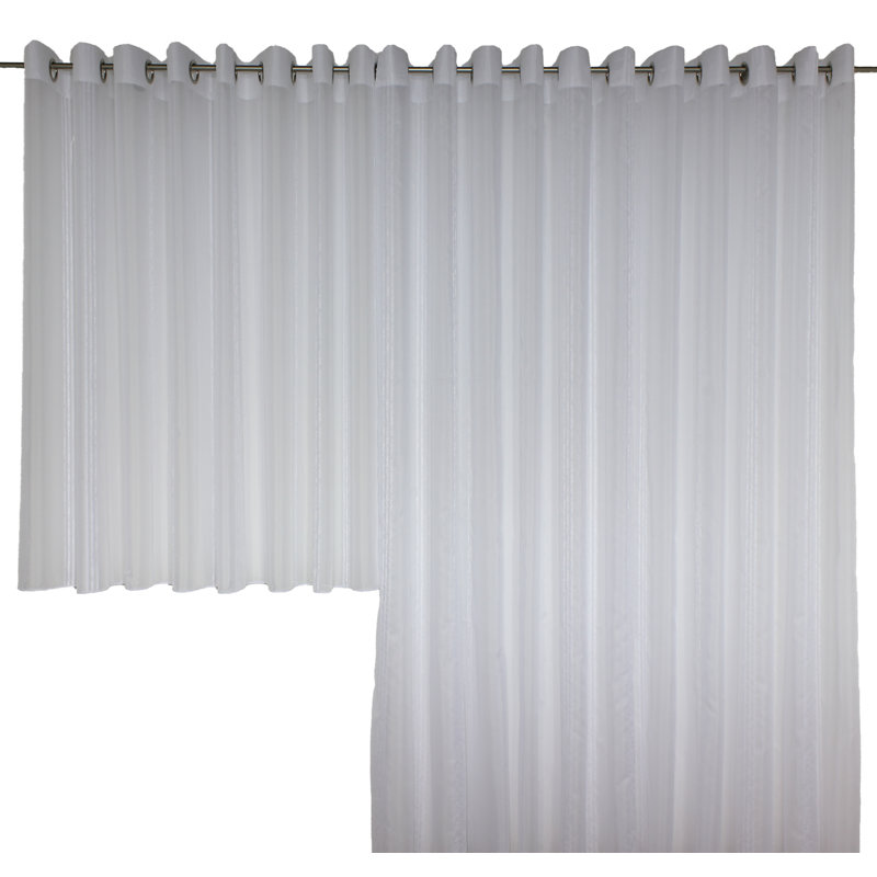 London Semi Sheer Curtain Single Panel, 300cm Width x 175cm Drop