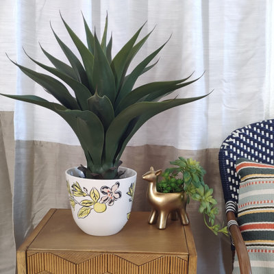 Agave artificielle Sansevieria en pot